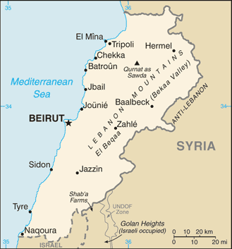 Lebanon : map 