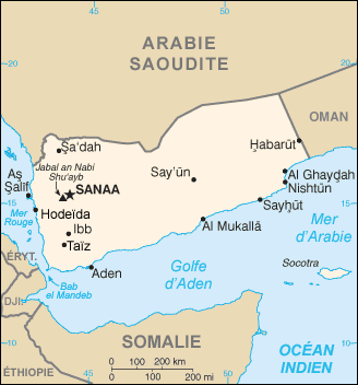 Iémen : mapa 