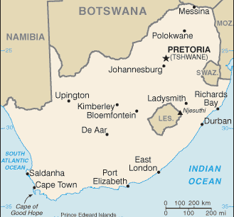 África do Sul : mapa 