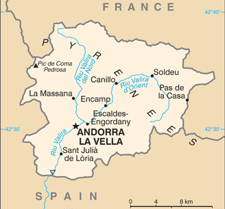 Andorra : map 