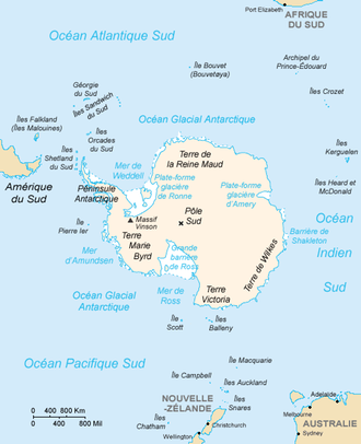 Antártica : mapa 