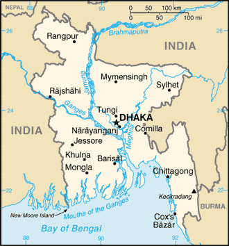Bangladés : mapa 