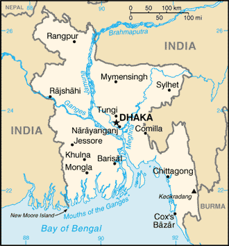 Bangladesh : mappa 