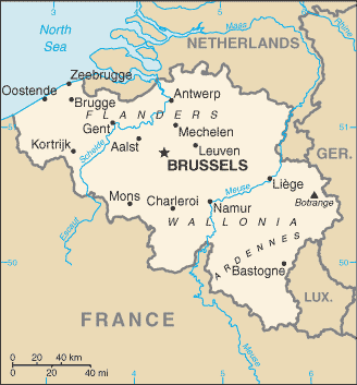Bélgica : mapa 
