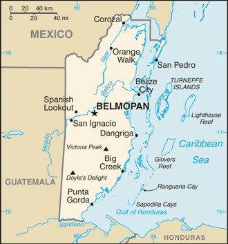 Belize : mapa 