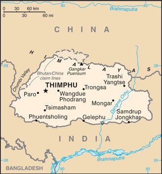 Bhutan : maps 