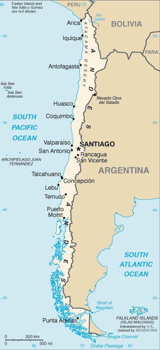 Chile : mapa 