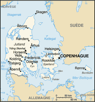 Denmark : map 