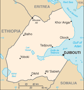 Djibouti : mapa 