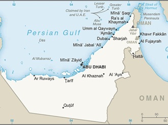 United Arab Emirates : map 