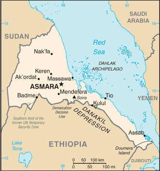 Eritrea : map 