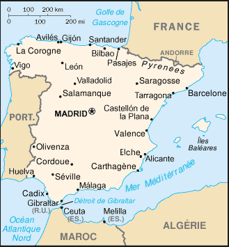Spain : map 