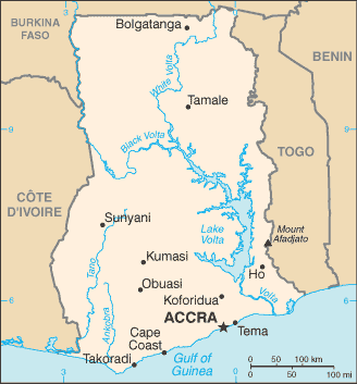 Ghana : map 