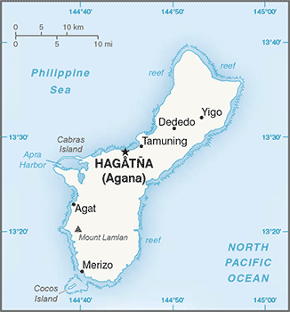 Guam : mapa 