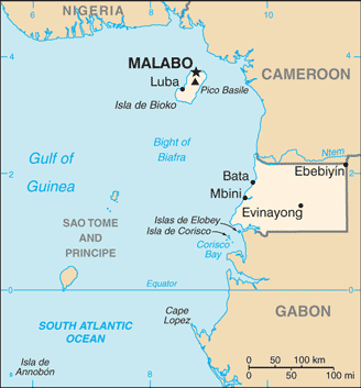 Guiné Equatorial : mapa 