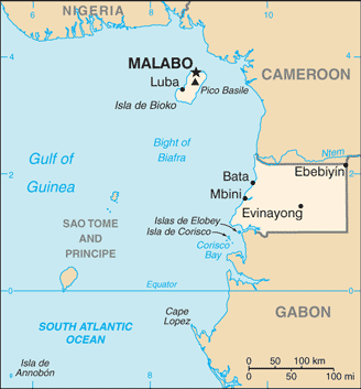 Guinea Equatoriale : mappa 