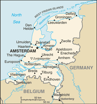 Holanda : mapa 