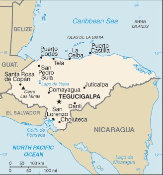 Honduras : mapa 