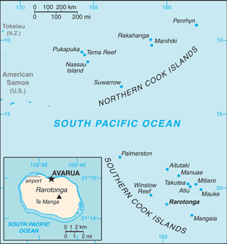 Cook-Inseln : maps 