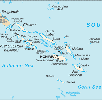 Isole Salomone : mappa 