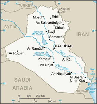 Irak : mapa 