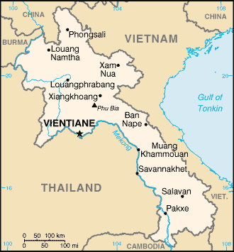 Laos : mapa 