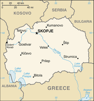 Macedónia : mapa 