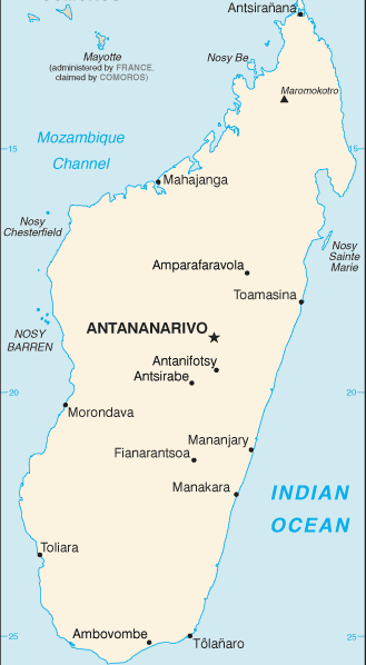 Madagáscar : mapa 