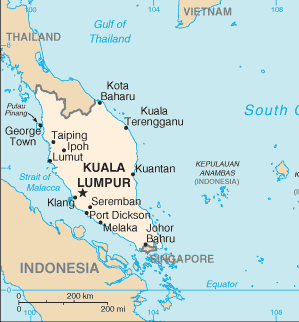 Malásia : mapa 