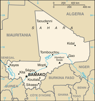 Malí : mapa 