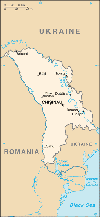 Moldova : mapa 