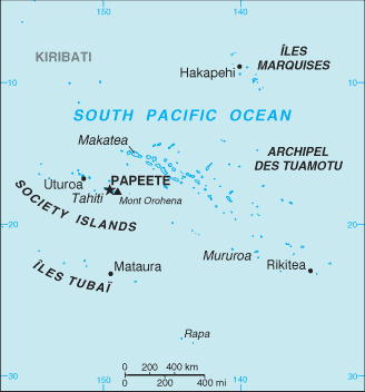 French Polynesia : map 