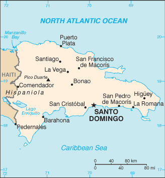 Dominican Republic : map 