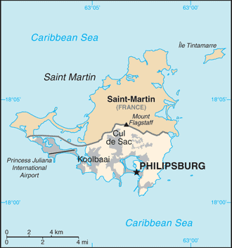 Saint Martin : mapa 