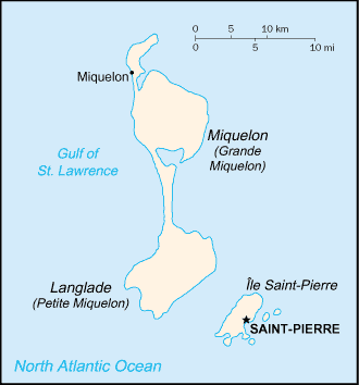 San Pedro y Miquelón : mapa 