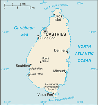 Saint Lucia : maps 