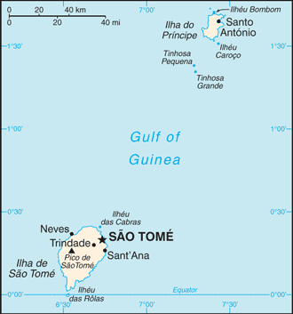 São Tomé e Príncipe : mapa 