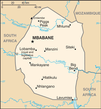 Swaziland : mappa 