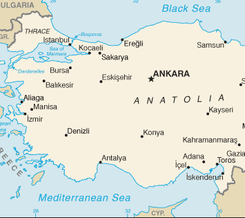 Turquía : mapa 