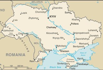 Ucrânia : mapa 
