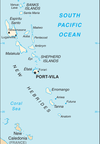 Vanuatu : map 